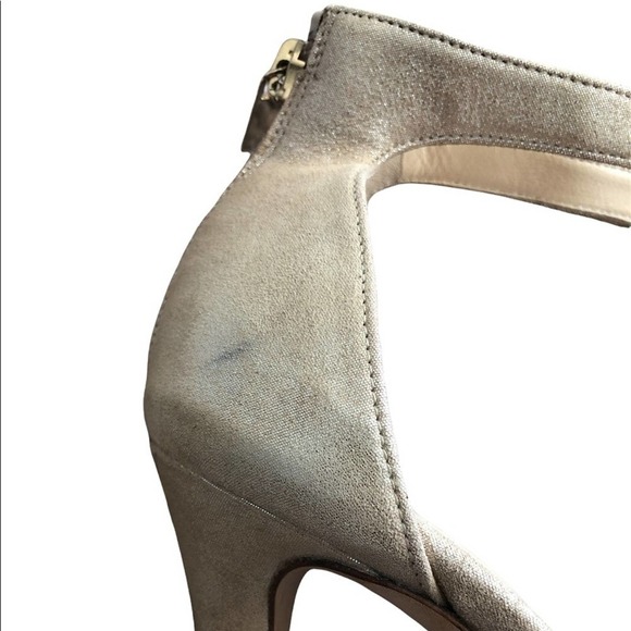 JIMMY CHOO Viola 110 Tan Suede Crystal Tassel High Heeled Sandals Size EU 37.5 - Picture 12 of 15